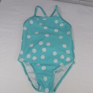 Aqua Polka Dot Swimsuit
